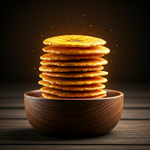 Glazed plantain chips