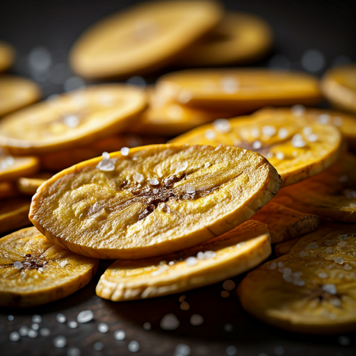Salted plantain chips